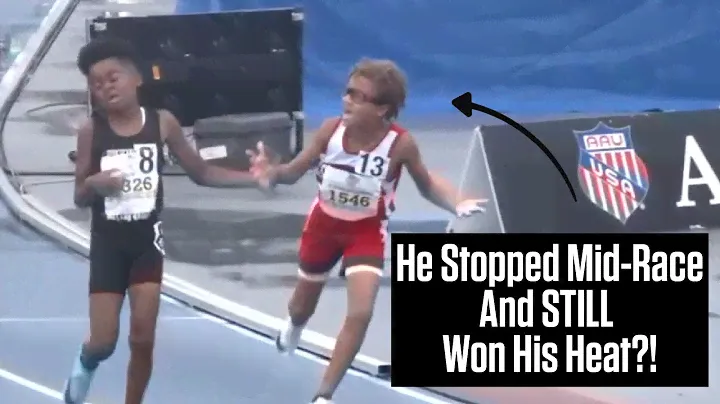 Kid Stops Mid-Race And Still Comes Back To Win 800m At AAU Junior Olympics 2023